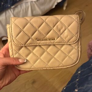 Michael Kors Beige Quilted belt Bag